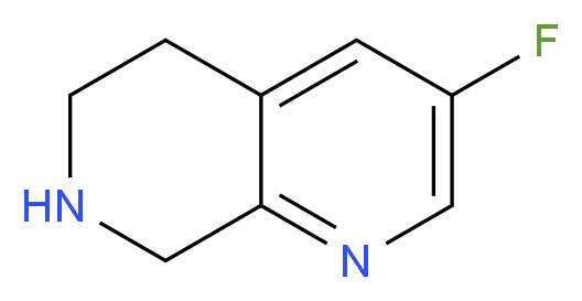 3-fluoro-5,6,7,8-tetrahydro-1,7-naphthyridine_分子结构_CAS_1196153-21-5)