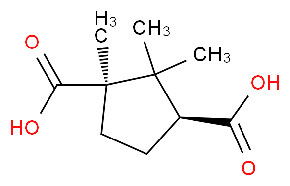 (1R,3S)-1,2,2-trimethylcyclopentane-1,3-dicarboxylic acid_分子结构_CAS_124-83-4