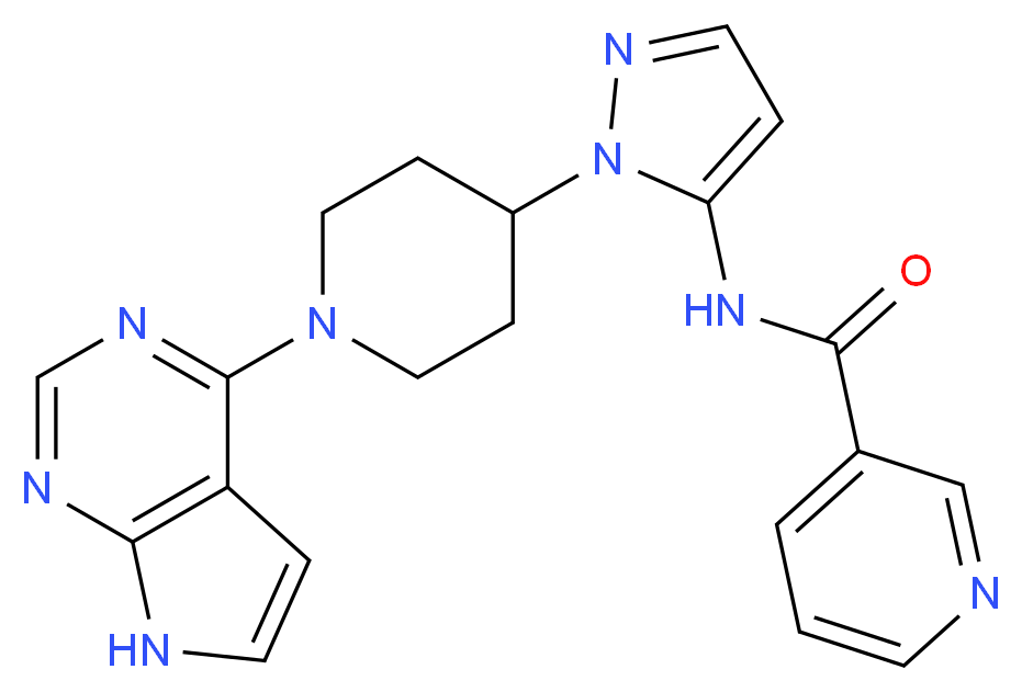 N-{1-[1-(7H-pyrrolo[2,3-d]pyrimidin-4-yl)piperidin-4-yl]-1H-pyrazol-5-yl}nicotinamide_分子结构_CAS_)
