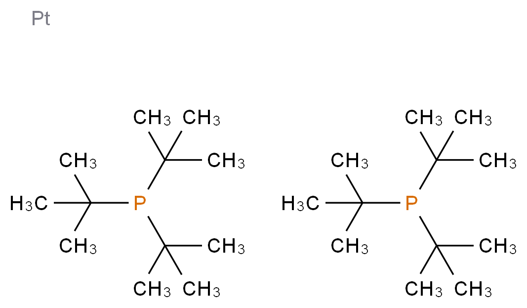 bis(tri-tert-butylphosphane) platinum_分子结构_CAS_60648-70-6