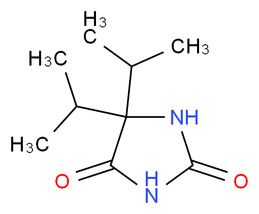5,5-bis(propan-2-yl)imidazolidine-2,4-dione_分子结构_CAS_52532-01-1