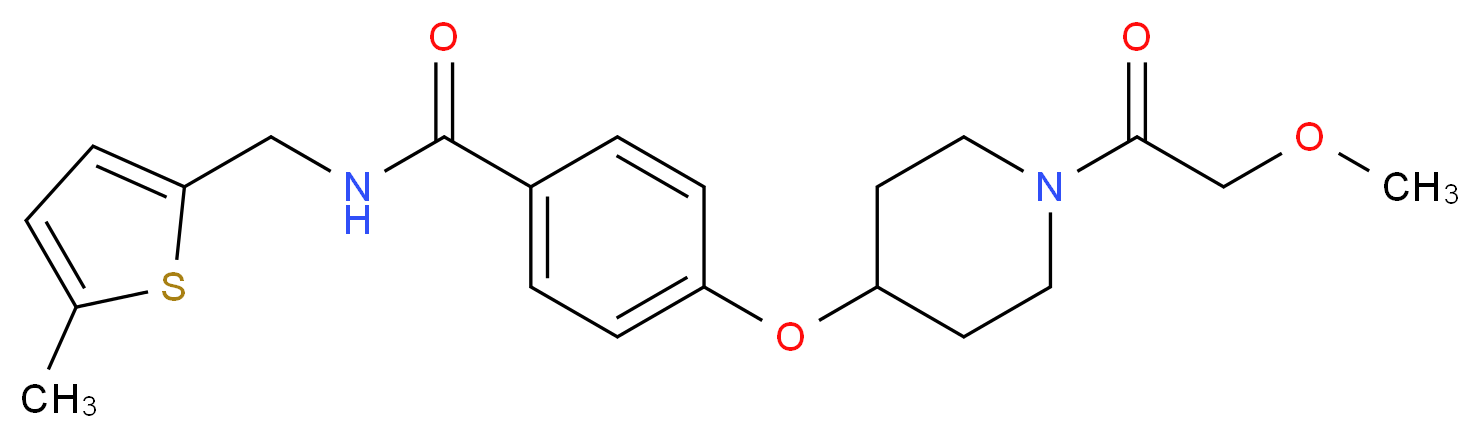 4-{[1-(methoxyacetyl)-4-piperidinyl]oxy}-N-[(5-methyl-2-thienyl)methyl]benzamide_分子结构_CAS_)