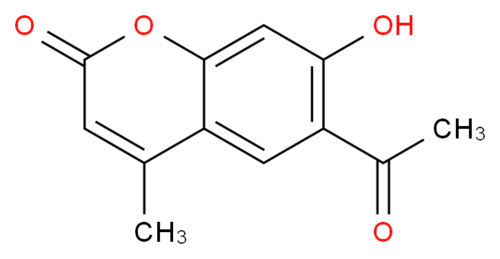 6-acetyl-7-hydroxy-4-methyl-2H-chromen-2-one_分子结构_CAS_16555-98-9