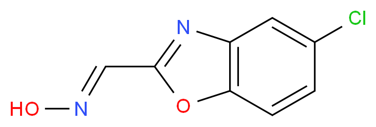 (E)-N-[(5-chloro-1,3-benzoxazol-2-yl)methylidene]hydroxylamine_分子结构_CAS_27412-06-2