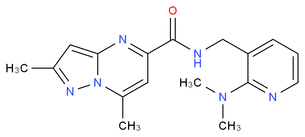 N-{[2-(dimethylamino)pyridin-3-yl]methyl}-2,7-dimethylpyrazolo[1,5-a]pyrimidine-5-carboxamide_分子结构_CAS_)