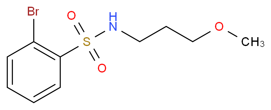 2-Bromo-N-(3-methoxypropyl)benzenesulphonamide_分子结构_CAS_848906-56-9)