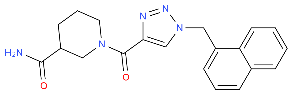 1-{[1-(1-naphthylmethyl)-1H-1,2,3-triazol-4-yl]carbonyl}-3-piperidinecarboxamide_分子结构_CAS_)