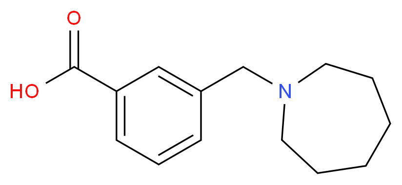 3-(1-azepanylmethyl)benzoic acid_分子结构_CAS_915922-86-0)