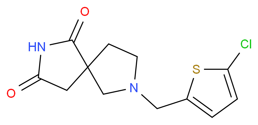 7-[(5-chloro-2-thienyl)methyl]-2,7-diazaspiro[4.4]nonane-1,3-dione_分子结构_CAS_)
