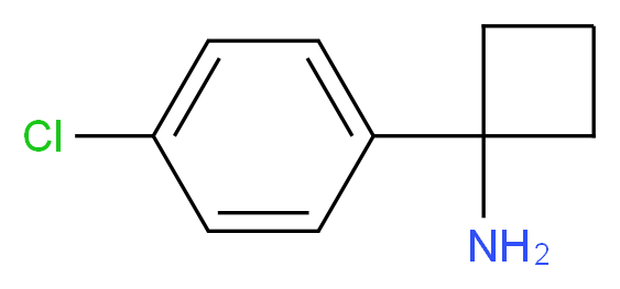 1-(4-chlorophenyl)cyclobutan-1-amine_分子结构_CAS_75095-80-6