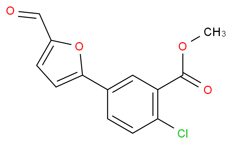 methyl 2-chloro-5-(5-formyl-2-furyl)benzoate_分子结构_CAS_355368-67-1)