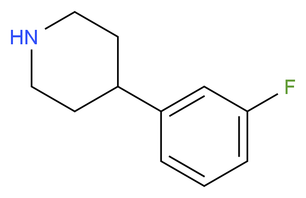 4-(3-fluorophenyl)piperidine_分子结构_CAS_104774-88-1