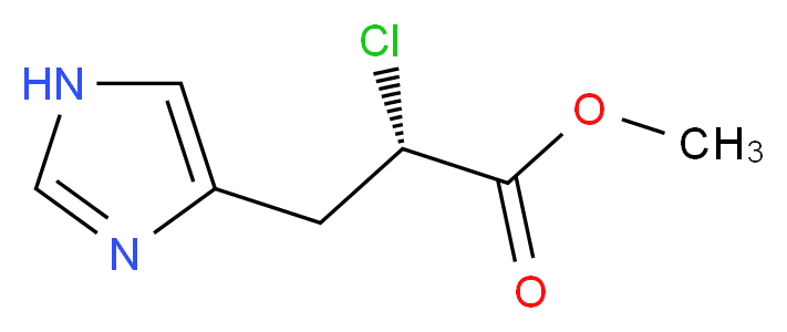 methyl (2S)-2-chloro-3-(1H-imidazol-4-yl)propanoate_分子结构_CAS_64407-67-6