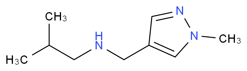 2-methyl-N-[(1-methyl-1H-pyrazol-4-yl)methyl]propan-1-amine_分子结构_CAS_1015845-80-3)