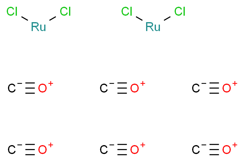 bis(dichlororuthenium); hexakis(methanidylidyneoxidanium)_分子结构_CAS_22594-69-0