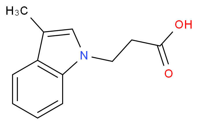 3-(3-Methyl-1H-indol-1-yl)propanoic acid_分子结构_CAS_57662-47-2)