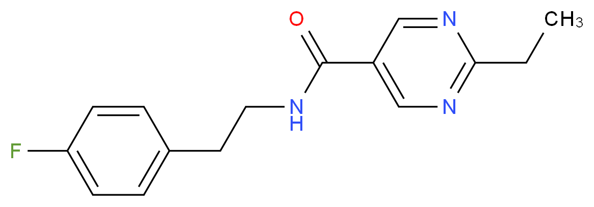 2-ethyl-N-[2-(4-fluorophenyl)ethyl]-5-pyrimidinecarboxamide_分子结构_CAS_)
