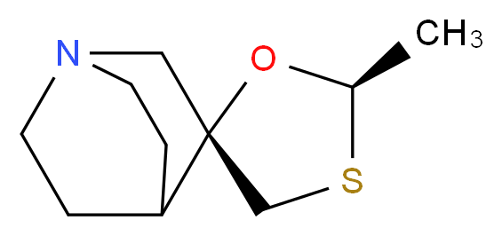 (2R,5'R)-5'-methyl-4-azaspiro[bicyclo[2.2.2]octane-2,2'-[1,4]oxathiolane]_分子结构_CAS_107233-08-9