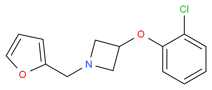 3-(2-chlorophenoxy)-1-(2-furylmethyl)azetidine_分子结构_CAS_)