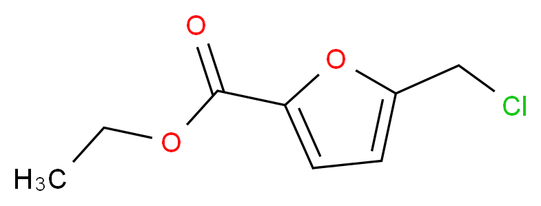 5-(氯甲基)-2-呋喃甲酸乙酯_分子结构_CAS_2528-00-9)