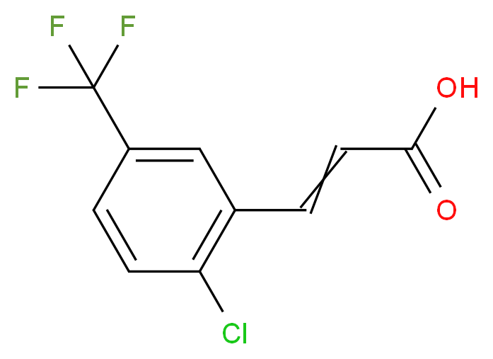 (2E)-3-[2-chloro-5-(trifluoromethyl)phenyl]acrylic acid_分子结构_CAS_)