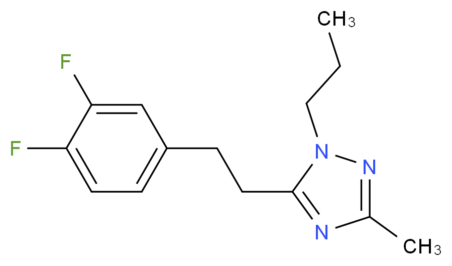 5-[2-(3,4-difluorophenyl)ethyl]-3-methyl-1-propyl-1H-1,2,4-triazole_分子结构_CAS_)