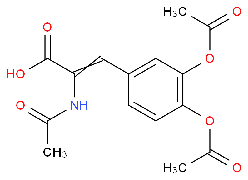 3-[3,4-bis(acetyloxy)phenyl]-2-acetamidoprop-2-enoic acid_分子结构_CAS_65329-03-5