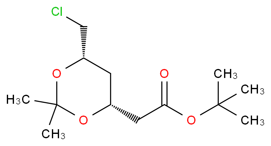 (4R-cis)-6-Chloromethyl-2,2-dimethyl-1,3-dioxane-4-acetic Acid tert-Butyl Ester_分子结构_CAS_154026-94-5)