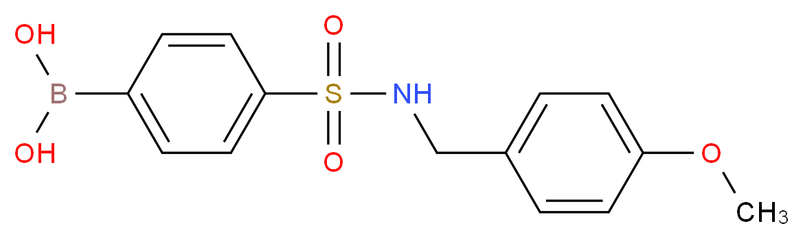 (4-{[(4-methoxyphenyl)methyl]sulfamoyl}phenyl)boronic acid_分子结构_CAS_957060-91-2