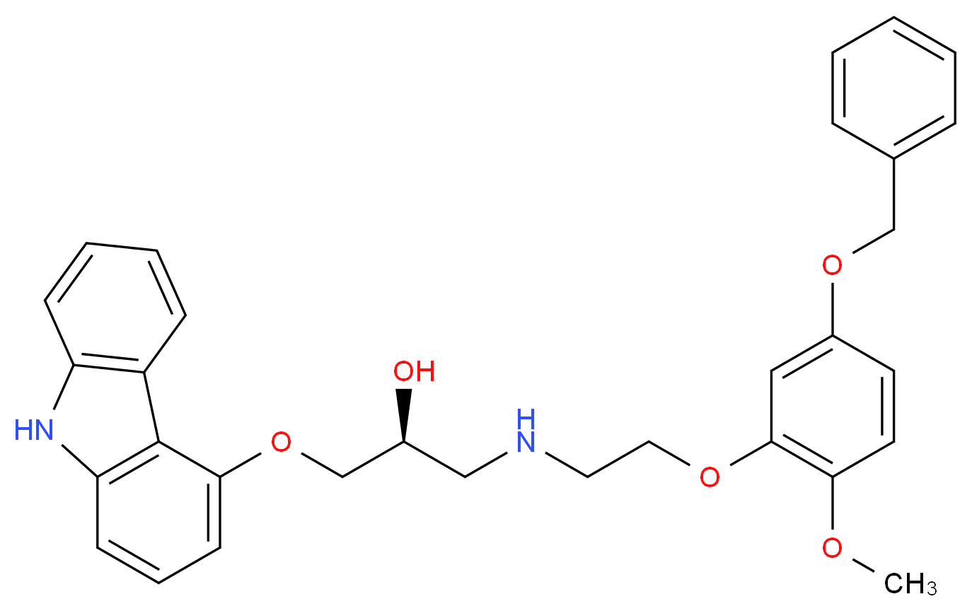 (S)-(-)-5'-Benzyloxyphenyl Carvedilol_分子结构_CAS_1217822-96-2)