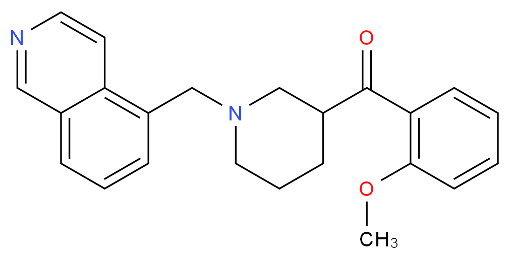 [1-(5-isoquinolinylmethyl)-3-piperidinyl](2-methoxyphenyl)methanone_分子结构_CAS_)