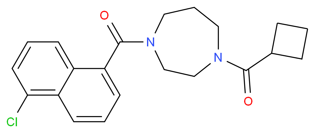 1-(5-chloro-1-naphthoyl)-4-(cyclobutylcarbonyl)-1,4-diazepane_分子结构_CAS_)