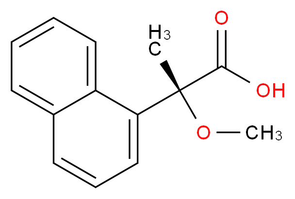 (R)-2-Methoxy-2-naphthalen-1-yl-propionic acid_分子结构_CAS_63628-26-2)