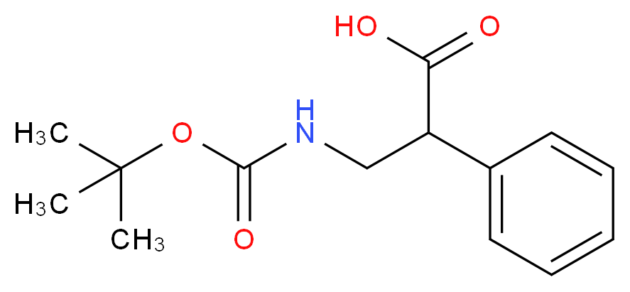 3-{[(tert-butoxy)carbonyl]amino}-2-phenylpropanoic acid_分子结构_CAS_)