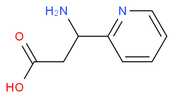 3-amino-3-(pyridin-2-yl)propanoic acid_分子结构_CAS_149251-81-0