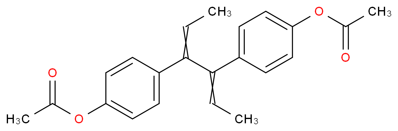 4-{4-[4-(acetyloxy)phenyl]hexa-2,4-dien-3-yl}phenyl acetate_分子结构_CAS_84-19-5