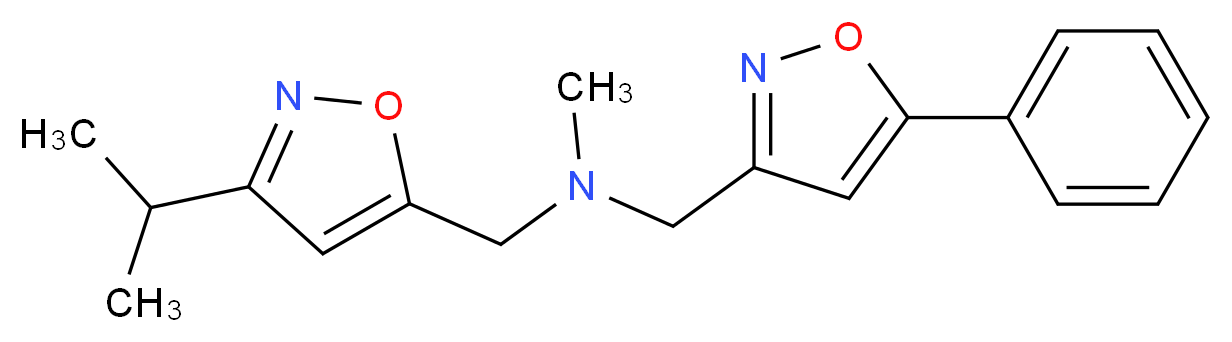 1-(3-isopropylisoxazol-5-yl)-N-methyl-N-[(5-phenylisoxazol-3-yl)methyl]methanamine_分子结构_CAS_)
