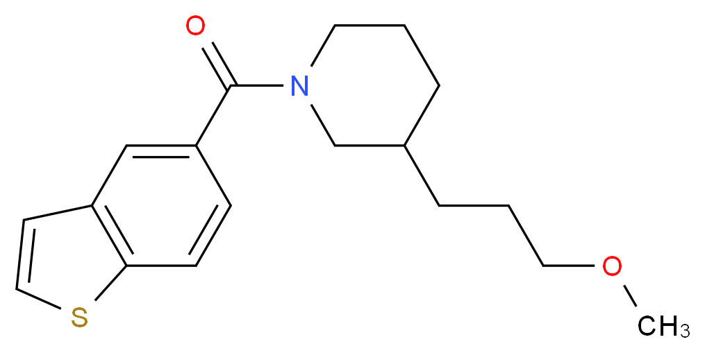 1-(1-benzothien-5-ylcarbonyl)-3-(3-methoxypropyl)piperidine_分子结构_CAS_)