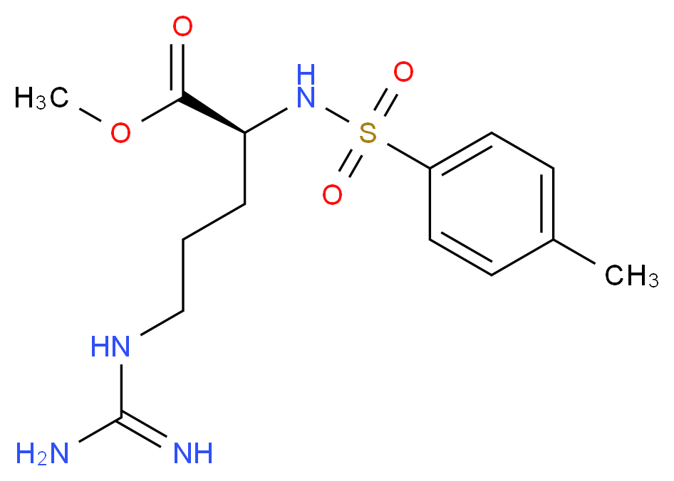 p-TOLUENESULFONYL-L-ARGININE METHYL ESTER HYDROCHLORIDE_分子结构_CAS_901-47-3)