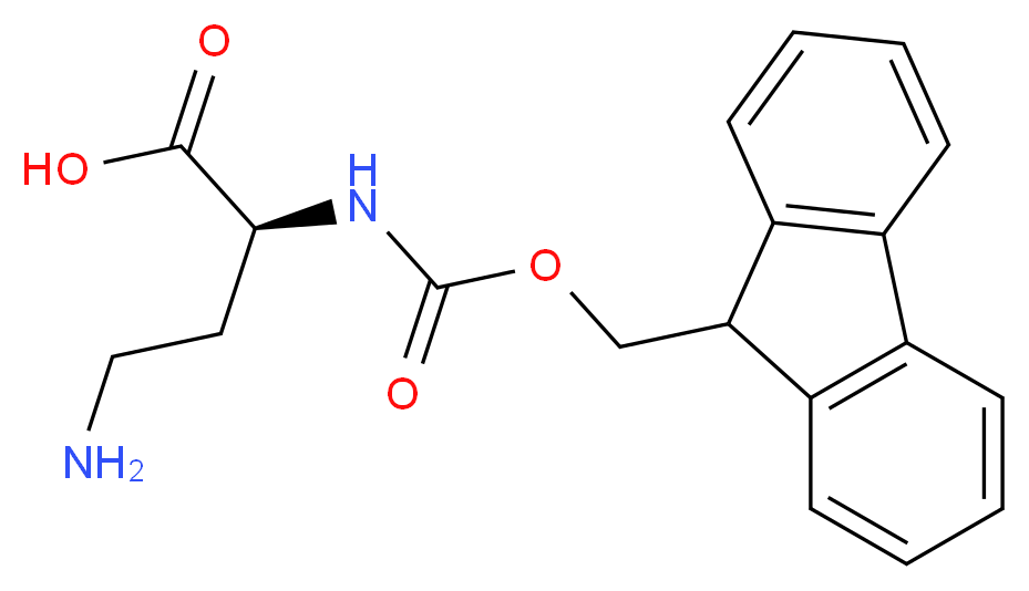 (2S)-4-amino-2-{[(9H-fluoren-9-ylmethoxy)carbonyl]amino}butanoic acid_分子结构_CAS_161420-87-7