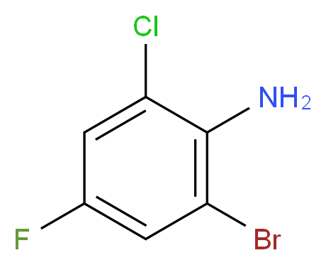 2-溴-6-氯-4-氟苯胺_分子结构_CAS_201849-14-1)