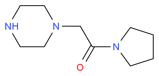 2-(piperazin-1-yl)-1-(pyrrolidin-1-yl)ethan-1-one_分子结构_CAS_39890-45-4