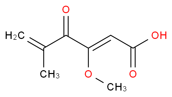 (2Z)-3-methoxy-5-methyl-4-oxohexa-2,5-dienoic acid_分子结构_CAS_90-65-3