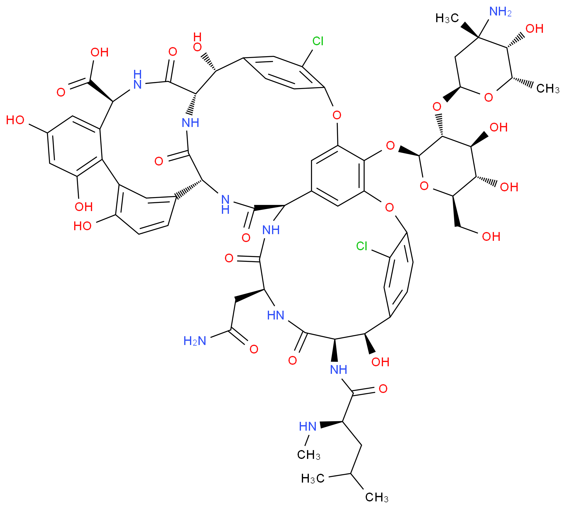 Vancomycin_分子结构_CAS_1404-90-6)