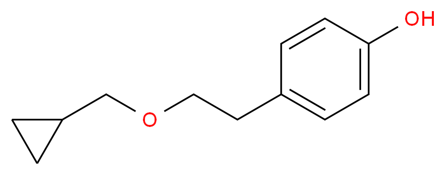 4-[2-(cyclopropylmethoxy)ethyl]phenol_分子结构_CAS_63659-16-5