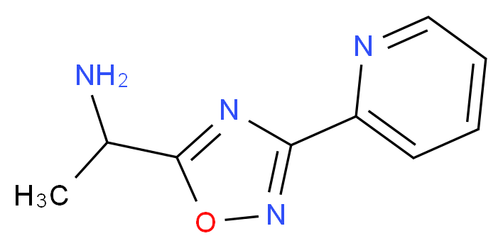 1-[3-(pyridin-2-yl)-1,2,4-oxadiazol-5-yl]ethan-1-amine_分子结构_CAS_936940-60-2