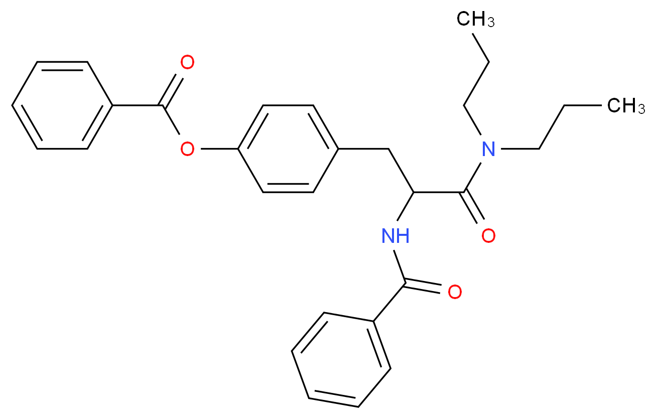 4-[2-(dipropylcarbamoyl)-2-(phenylformamido)ethyl]phenyl benzoate_分子结构_CAS_57227-08-4