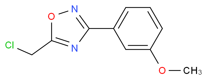 5-(chloromethyl)-3-(3-methoxyphenyl)-1,2,4-oxadiazole_分子结构_CAS_660416-39-7