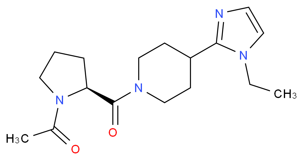 1-(1-acetyl-L-prolyl)-4-(1-ethyl-1H-imidazol-2-yl)piperidine_分子结构_CAS_)