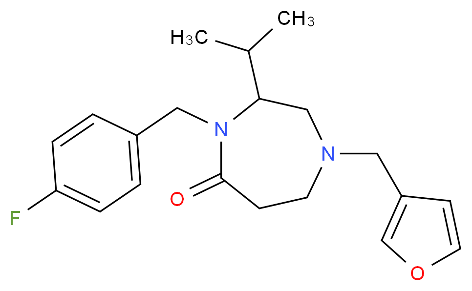 4-(4-fluorobenzyl)-1-(3-furylmethyl)-3-isopropyl-1,4-diazepan-5-one_分子结构_CAS_)